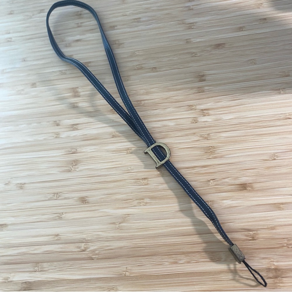 Dior Black Phone Case Adjustable Lanyard Strap